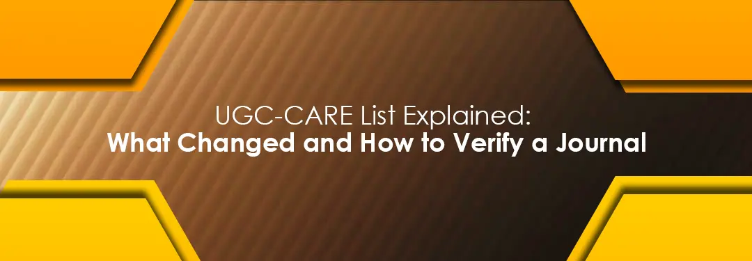 UGC CARE journal verification and academic research